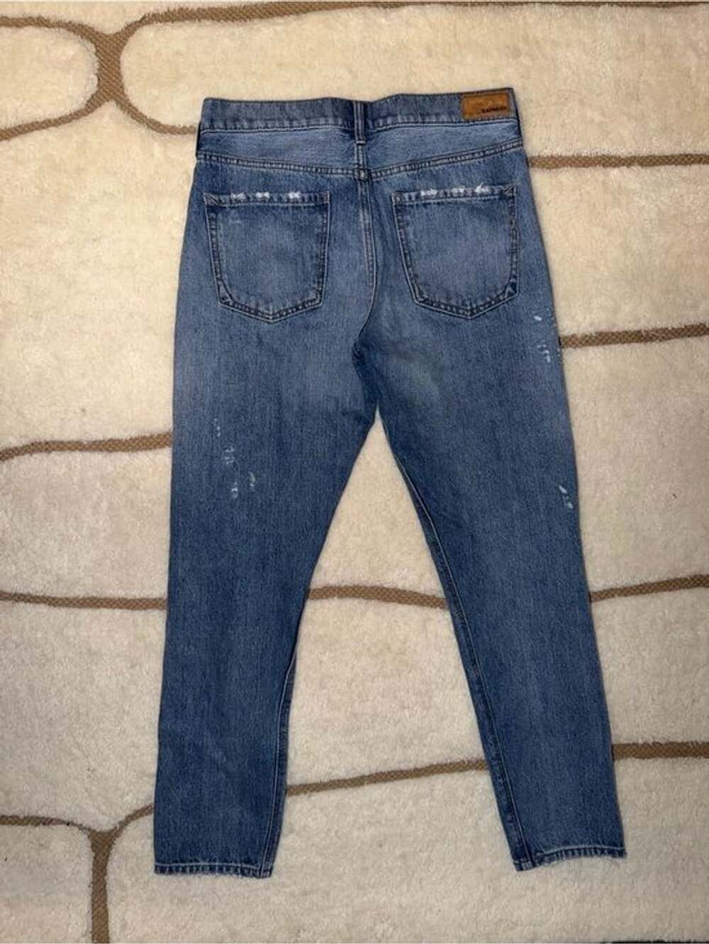 Express Women’s Size 0 Distressed Skinny Jeans Medium Wash Ripped Denim - Picture 2 of 2